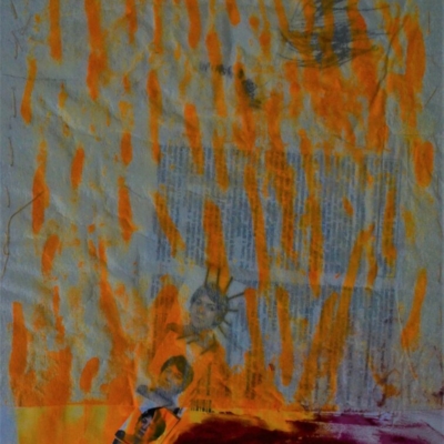 Being question, acrilic collage photography on paper, A3,2014