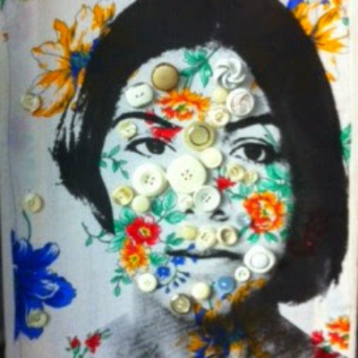 Invisible disease, silk-screen printing embroidery on fabric, 45x 30 cm, 2013